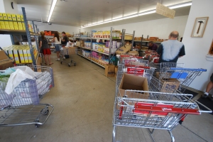 The interior of the Helping Hands Pantry